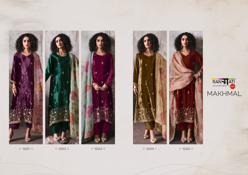 Makhmal By Rangati Plush Velvet Dress Materials